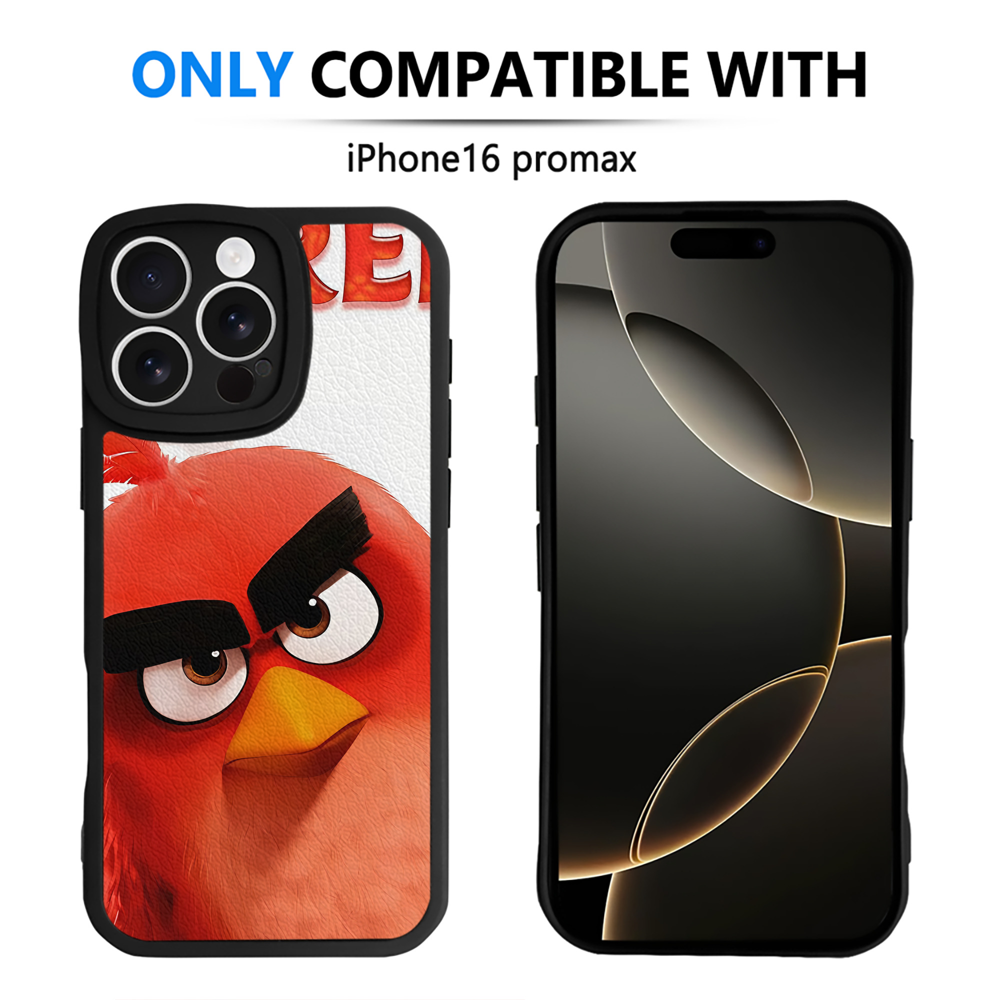 （画像用） Angry Birds アングリーバード 【iPhone 16シリーズ対応】シリコンスマホケース（レザー調） 材質：シリコン